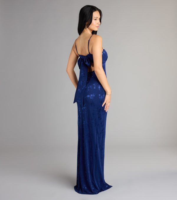 Gabriella Floral Embroidered Tie Back Formal Dress - Image 6