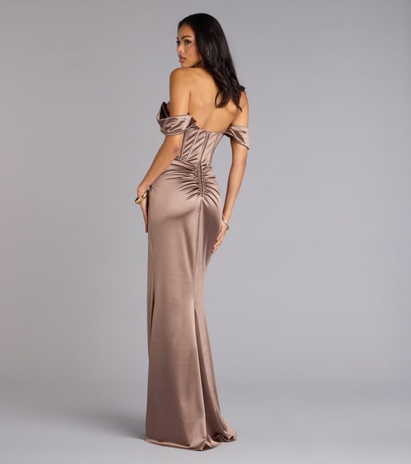 Lilia Off-The-Shoulder Corset Mermaid Dress - Image 6