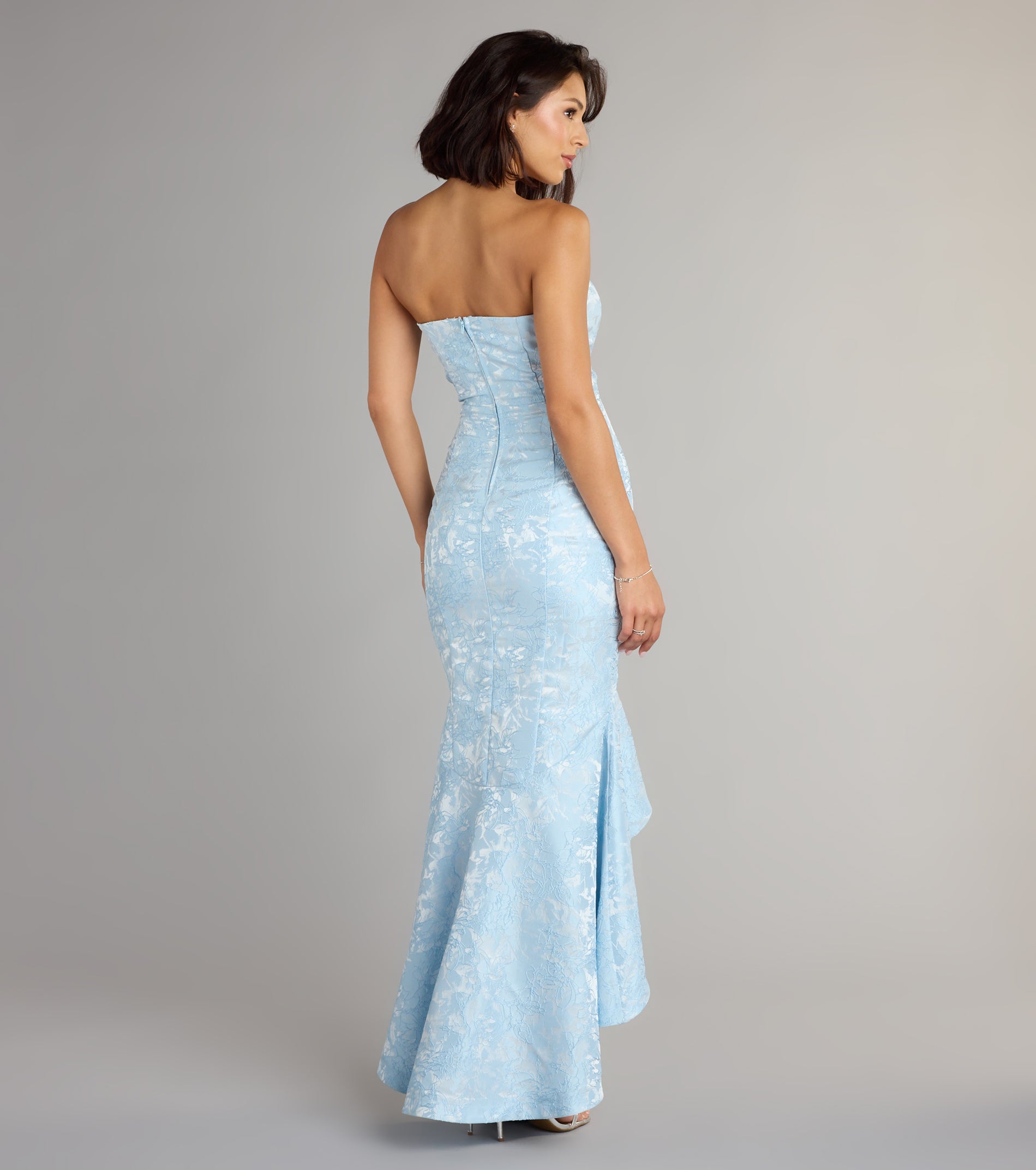 Luna Floral High Low Mermaid Formal Dress - Image 2