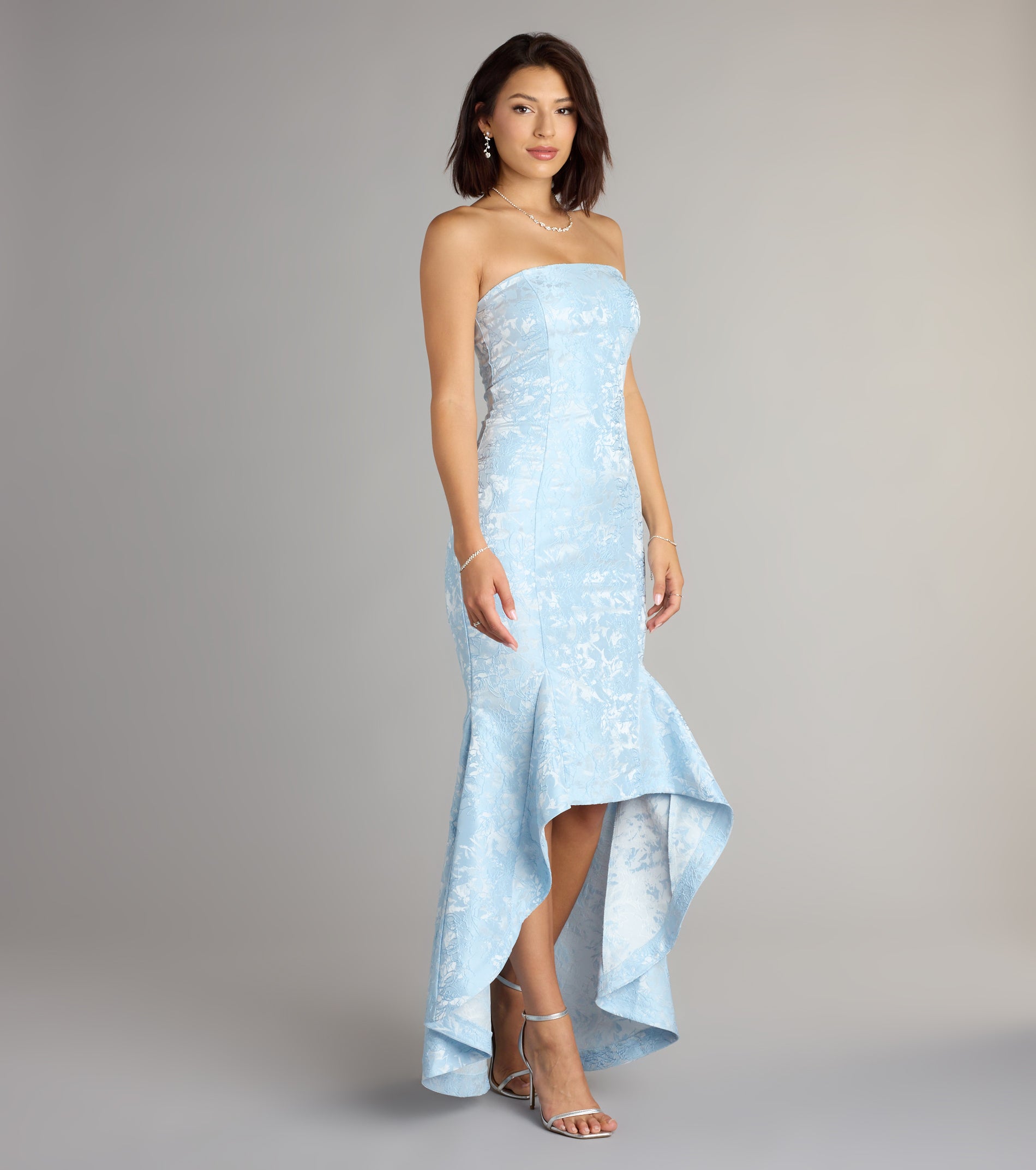Luna Floral High Low Mermaid Formal Dress - Image 4