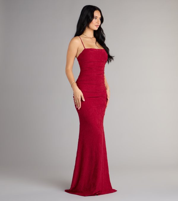 Alba Cowl Neck Mermaid Floral Formal Dress - Image 9