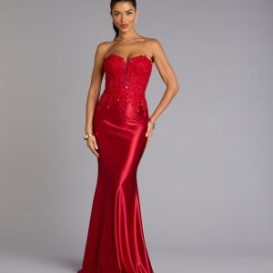 Valeria Satin Lace Corset Mermaid Formal Dress