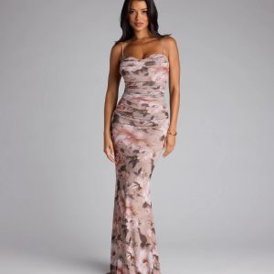 Yvette Floral Mermaid Formal Dress