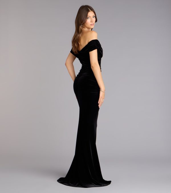 Gemma Velvet Off-The-Shoulder Mermaid Dress - Image 6