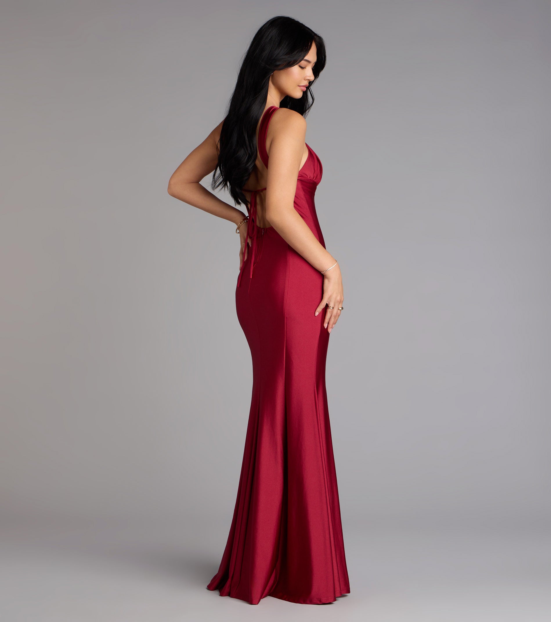 Anne Halter Cutout Mermaid Formal Dress - Image 2