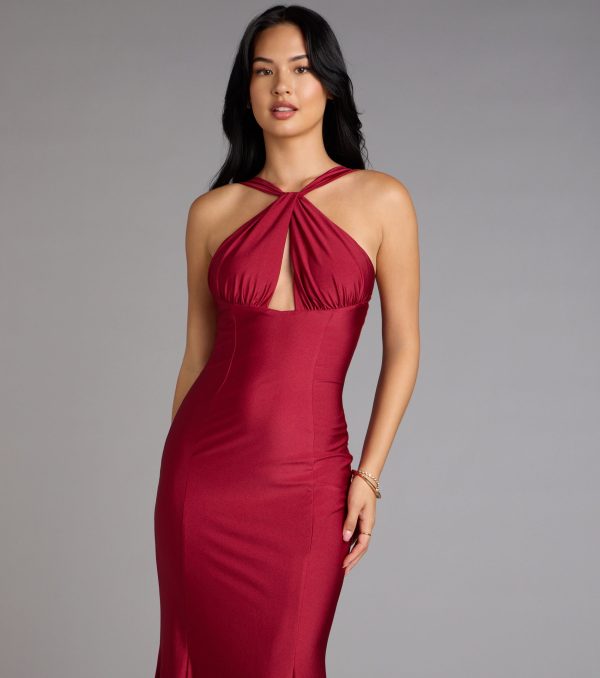 Anne Halter Cutout Mermaid Formal Dress - Image 3