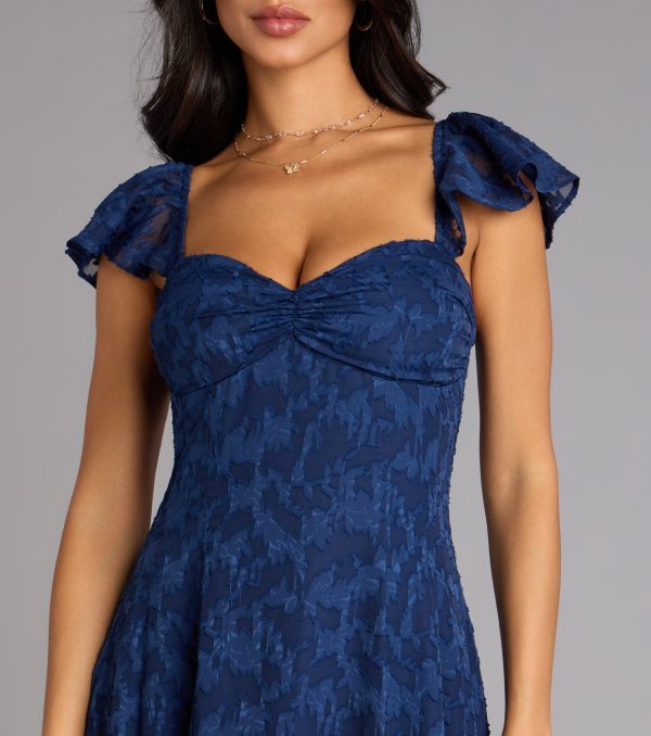 Vittoria Flutter Sleeve A-Line Chiffon Formal Dress - Image 11