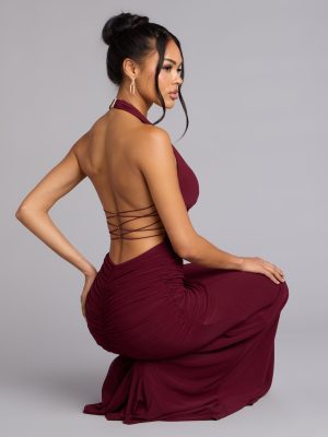 Juliana Mesh Strappy Back Formal Dress