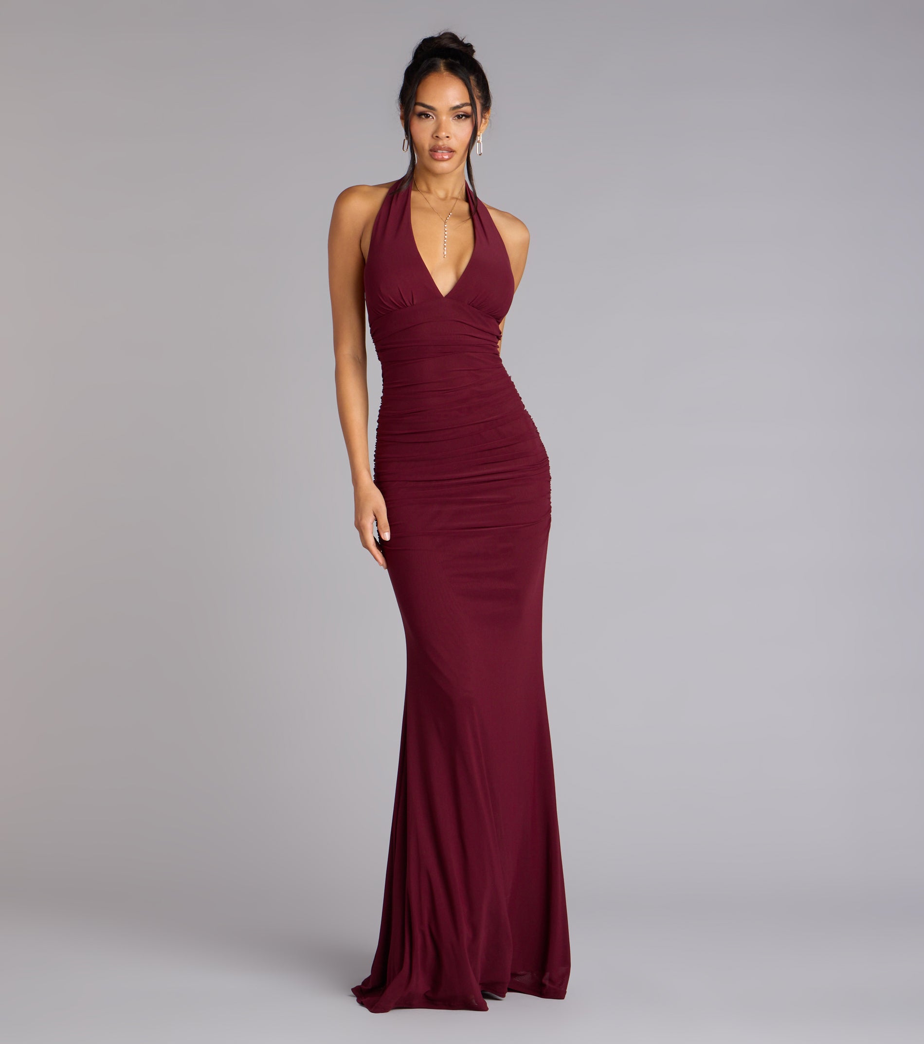Juliana Mesh Strappy Back Formal Dress - Image 2