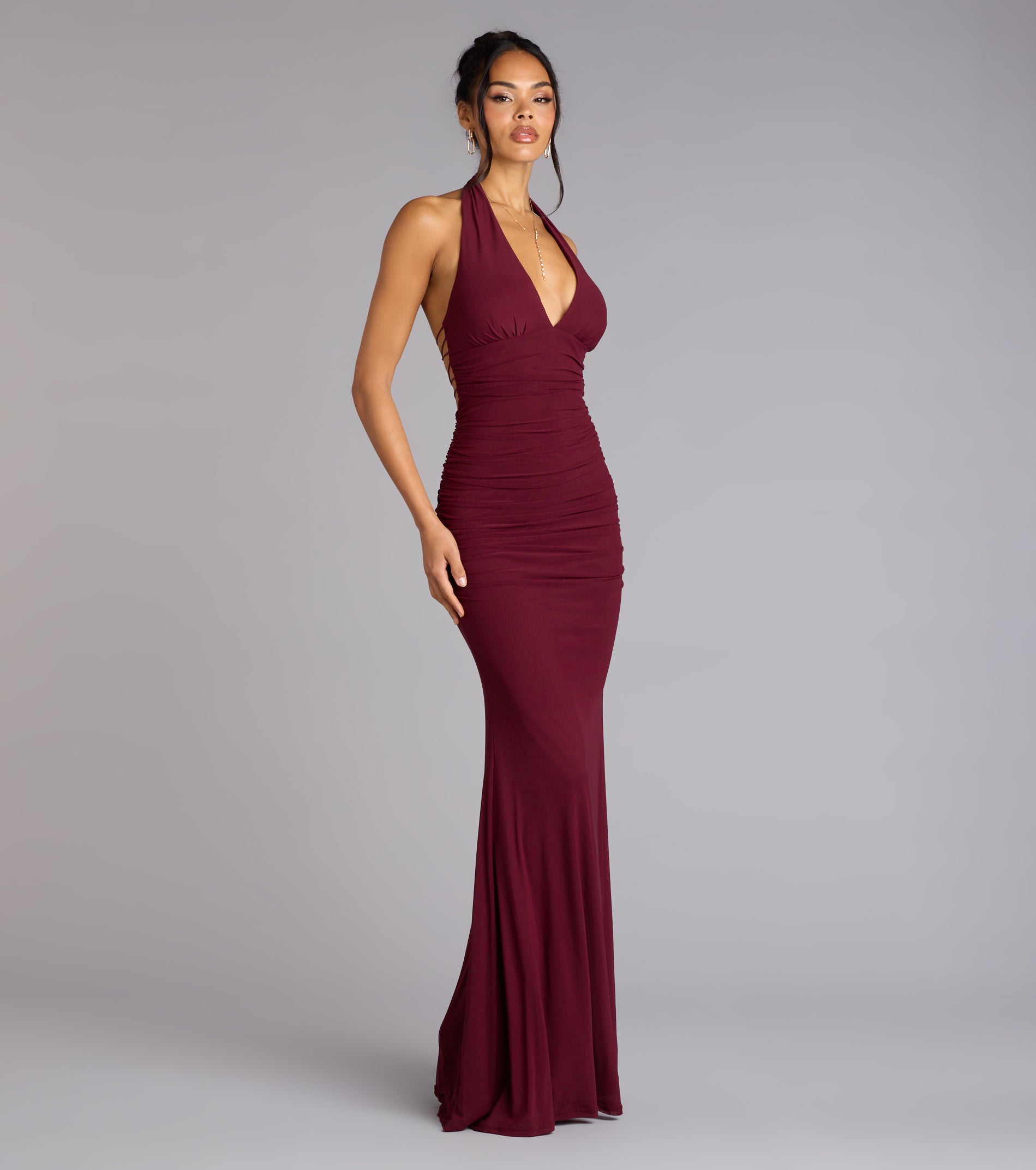 Juliana Mesh Strappy Back Formal Dress - Image 4