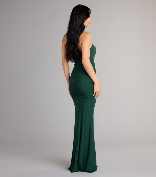 Selene Mesh Strapless Slit Mermaid Formal Dress - Image 6