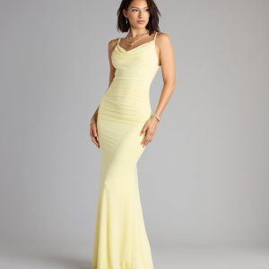 Sophia Mesh Open Back Mermaid Formal Dress
