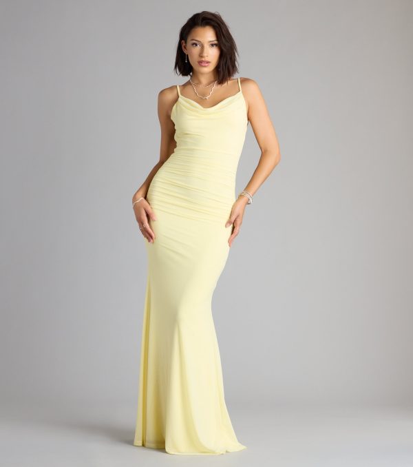 Sophia Mesh Open Back Mermaid Formal Dress - Image 4