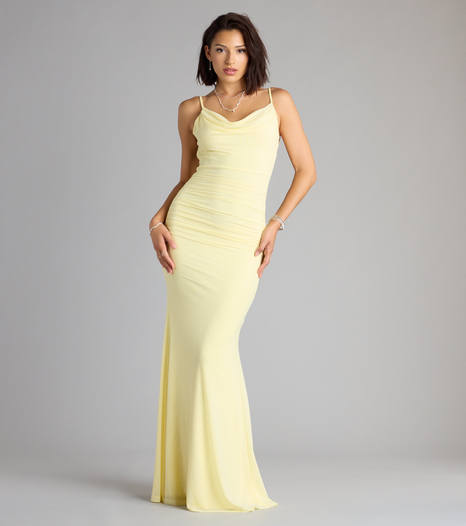 Sophia Mesh Open Back Mermaid Formal Dress - Image 4