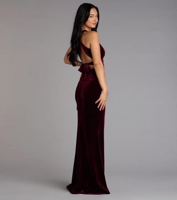 Vivienne Velvet Tie-Back Formal Dress - Image 5