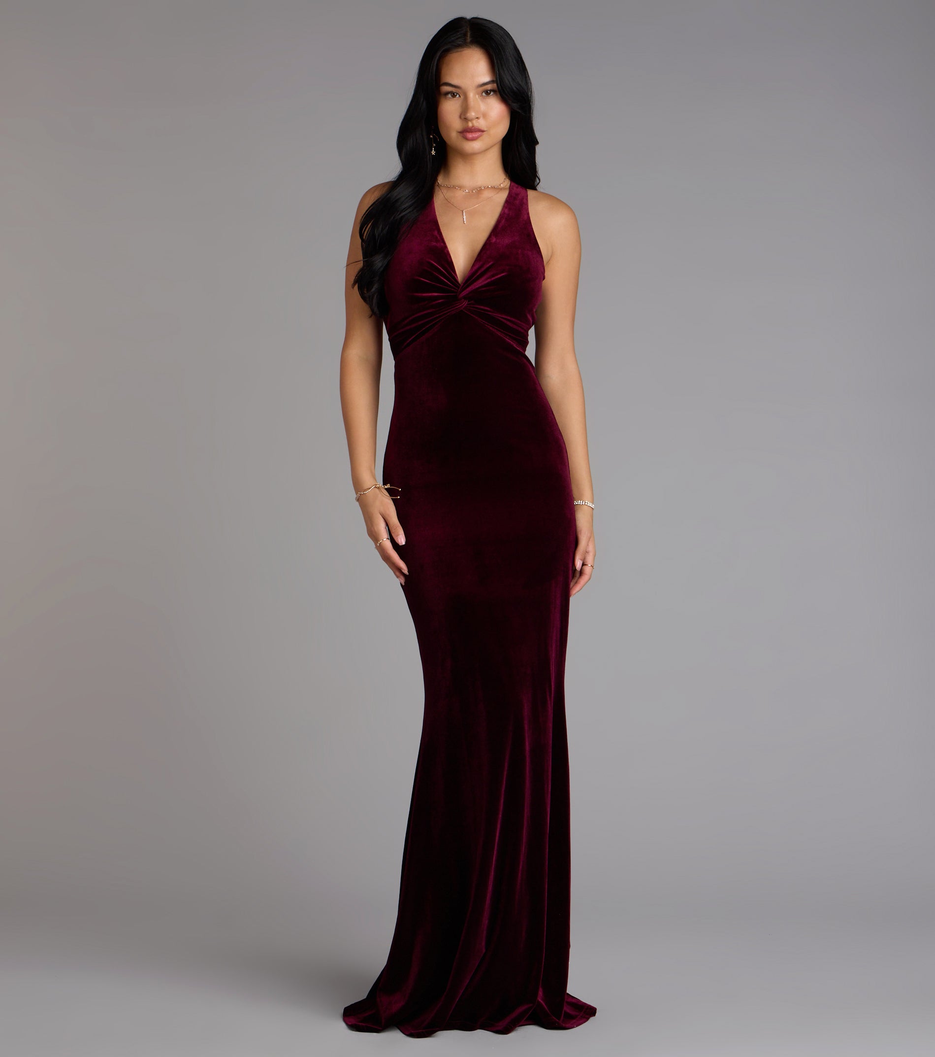 Vivienne Velvet Tie-Back Formal Dress - Image 8