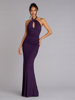 Elina Halter Cutout Mermaid Dress