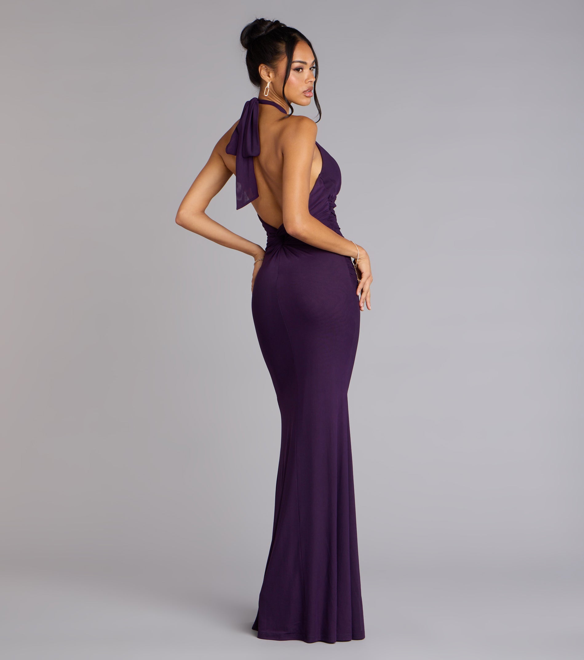 Elina Halter Cutout Mermaid Dress - Image 2