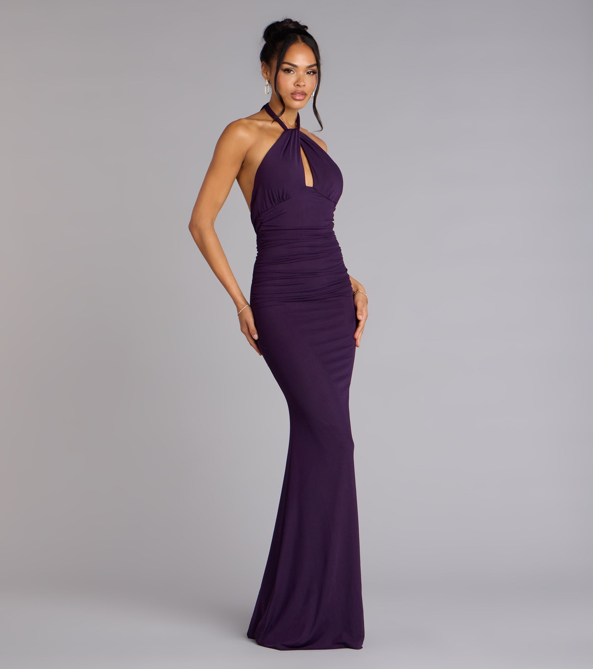 Elina Halter Cutout Mermaid Dress - Image 4