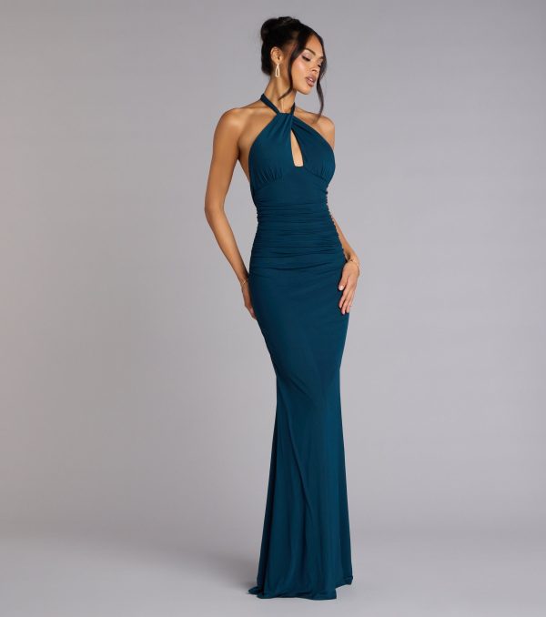 Elina Halter Cutout Mermaid Dress - Image 8