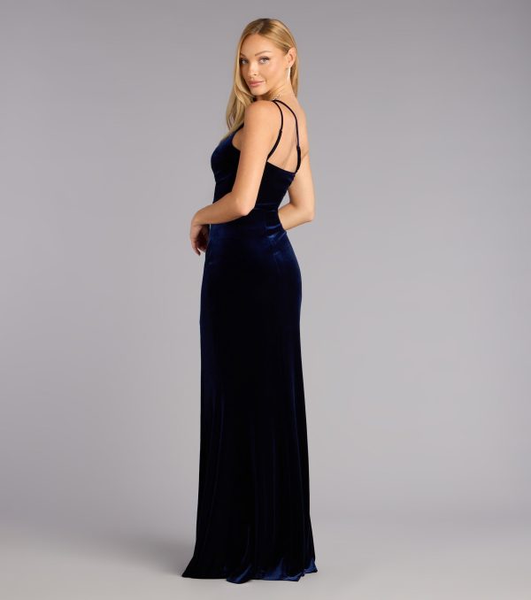 Kenley Velvet One-Shoulder Mermaid Formal Dress - Image 2