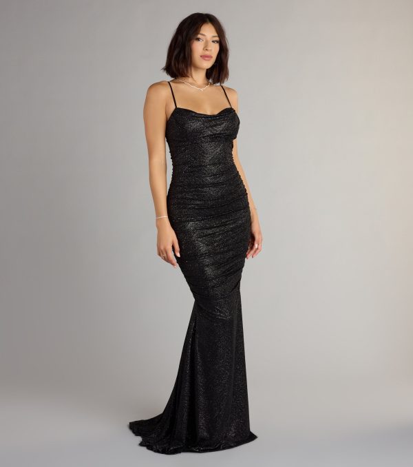 Liana Glitter Mermaid Formal Dress - Image 4