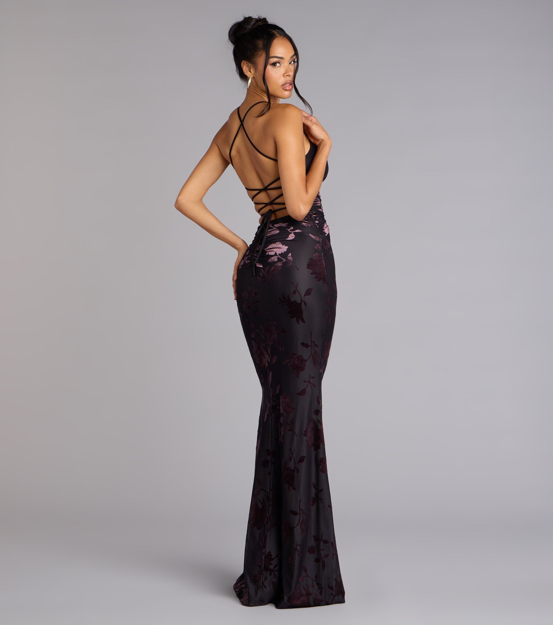 Danica Lace-Up Mermaid Formal Dress - Image 2