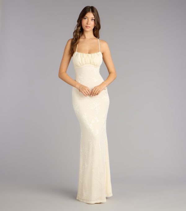 Elaine Jacquard Mesh Mermaid Dress - Image 8
