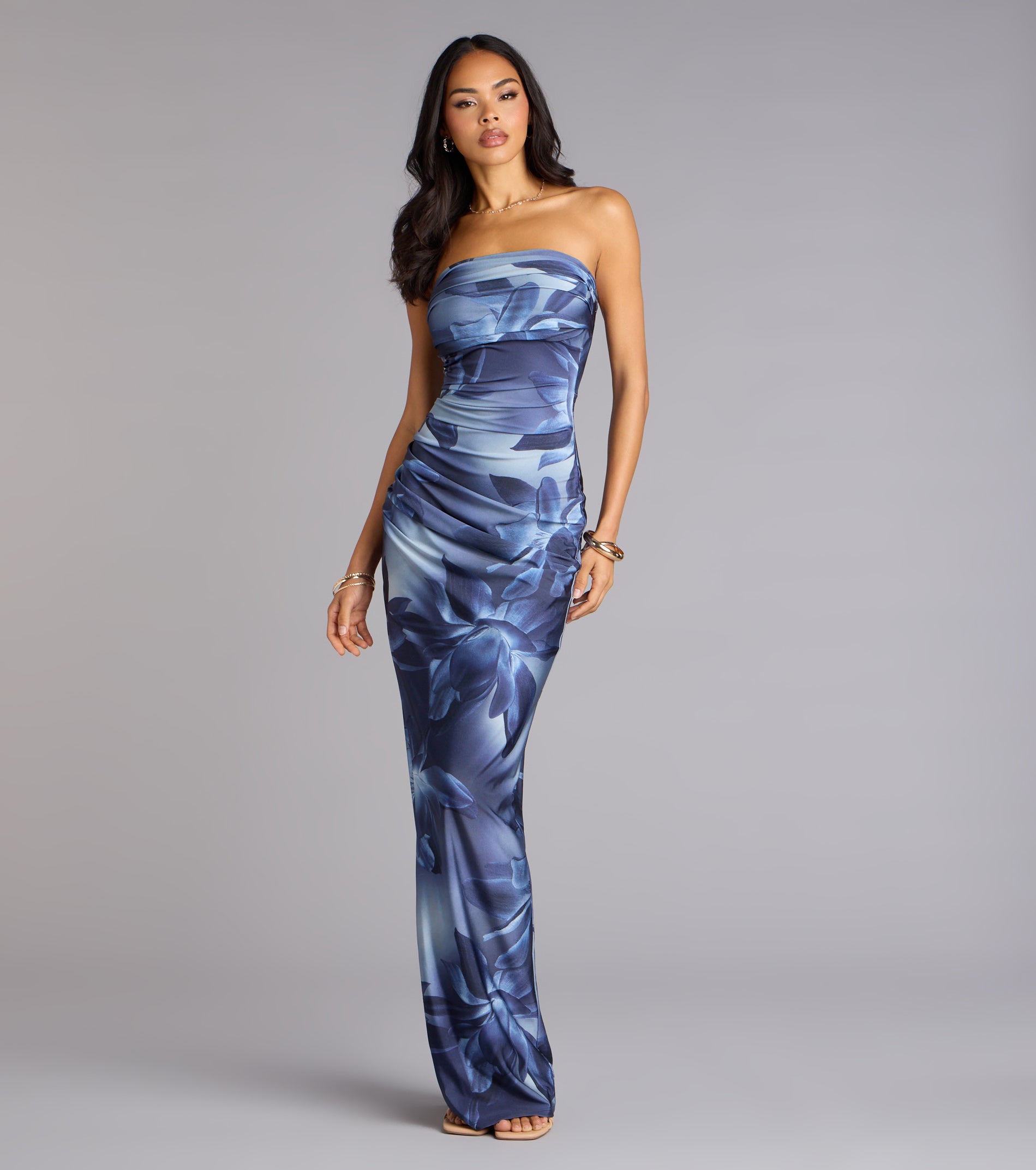 Sienna Floral Bodycon Slit Formal Dress - Image 5