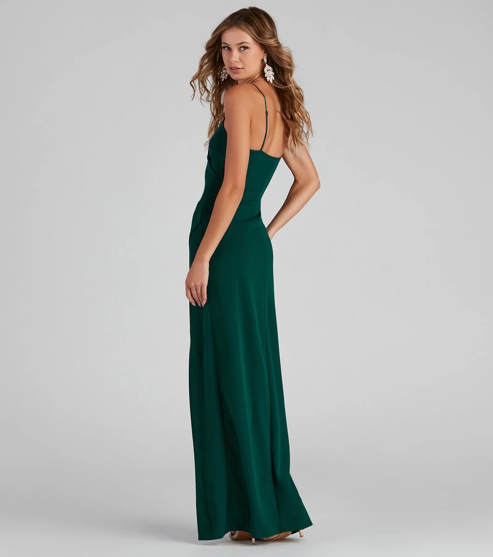 Sasha Formal High Slit Wrap Dress - Image 7
