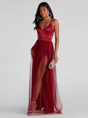 Haisley Formal Tulle And Satin Dress