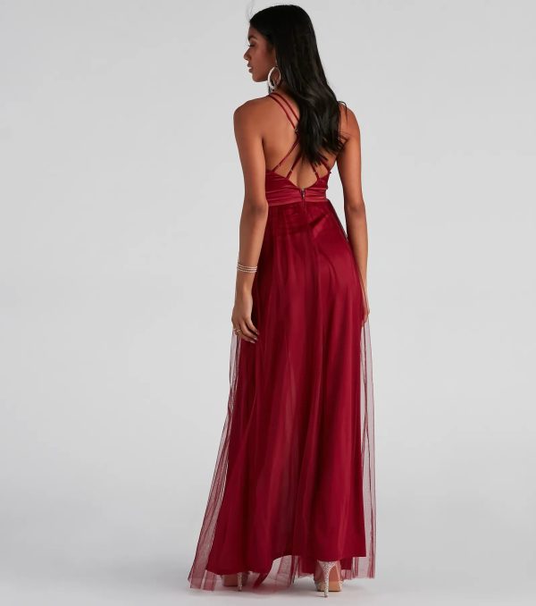 Haisley Formal Tulle And Satin Dress - Image 2