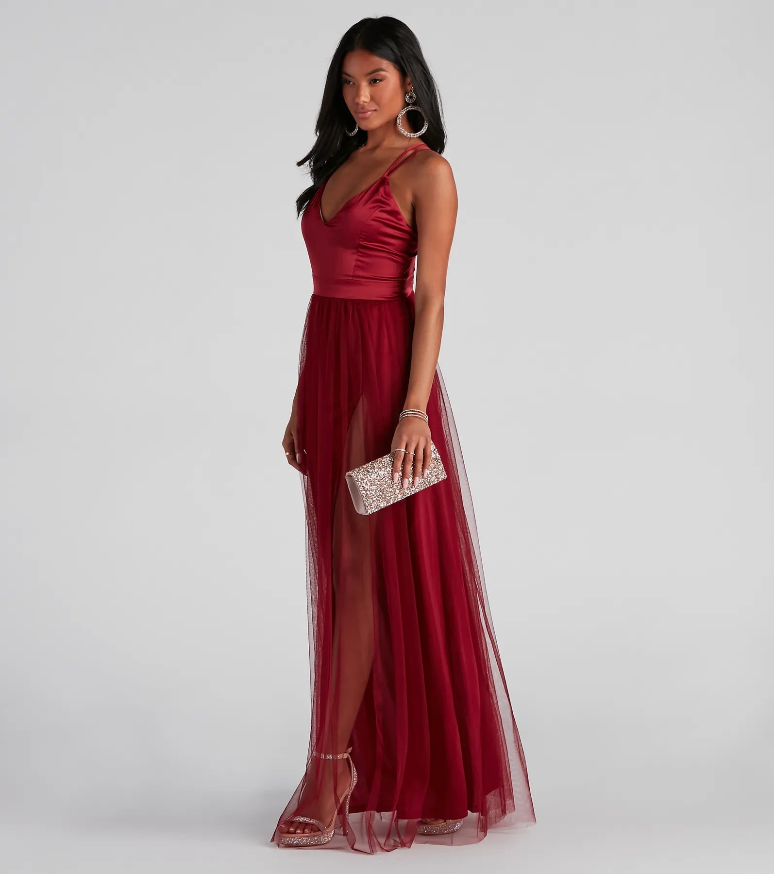 Haisley Formal Tulle And Satin Dress - Image 3
