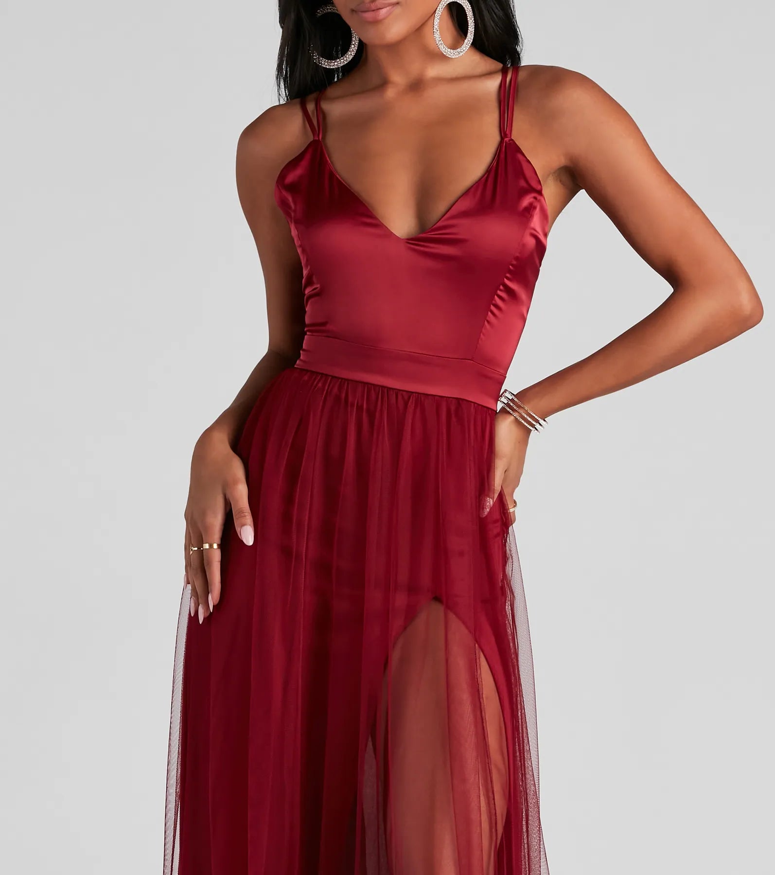 Haisley Formal Tulle And Satin Dress - Image 4