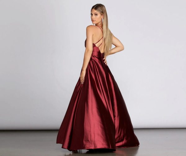Priscilla Satin Evening Gown - Image 2