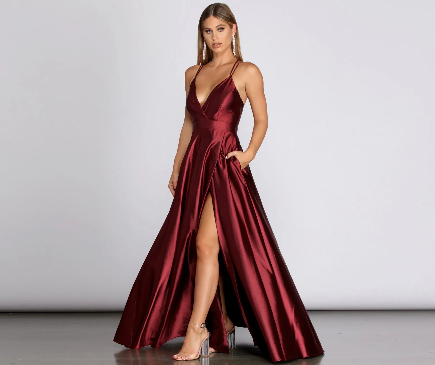 Priscilla Satin Evening Gown - Image 3