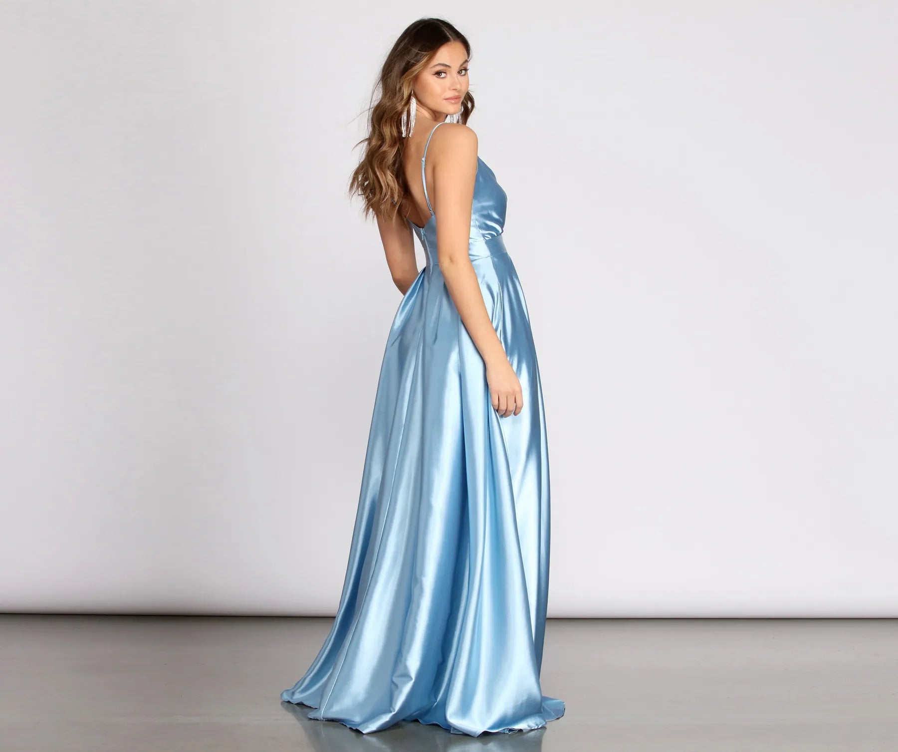 Tabitha Satin A-Line Dress - Image 2