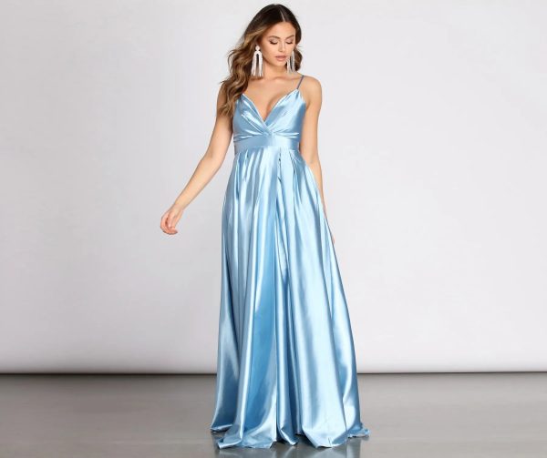 Tabitha Satin A-Line Dress - Image 4