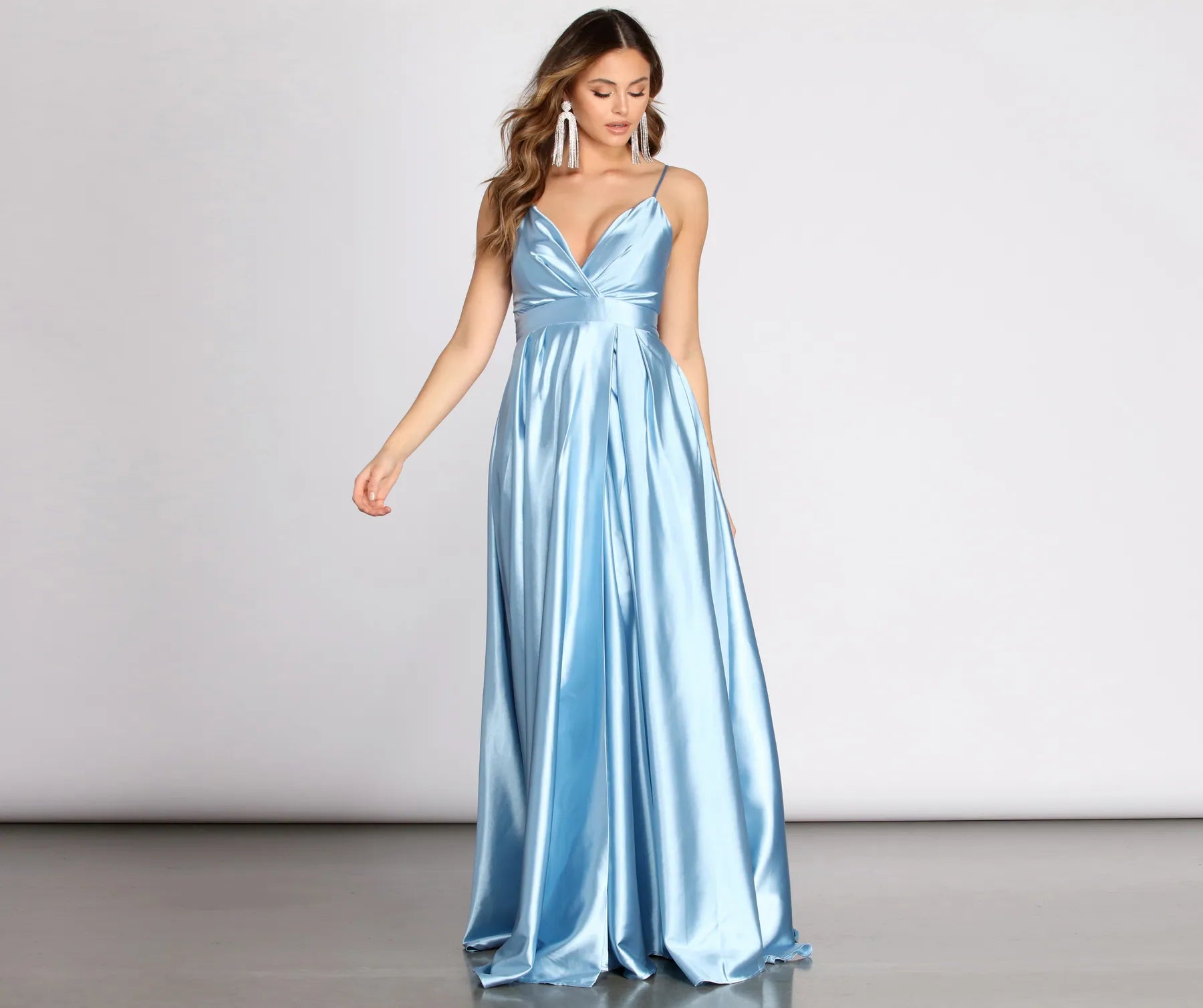 Tabitha Satin A-Line Dress - Image 4