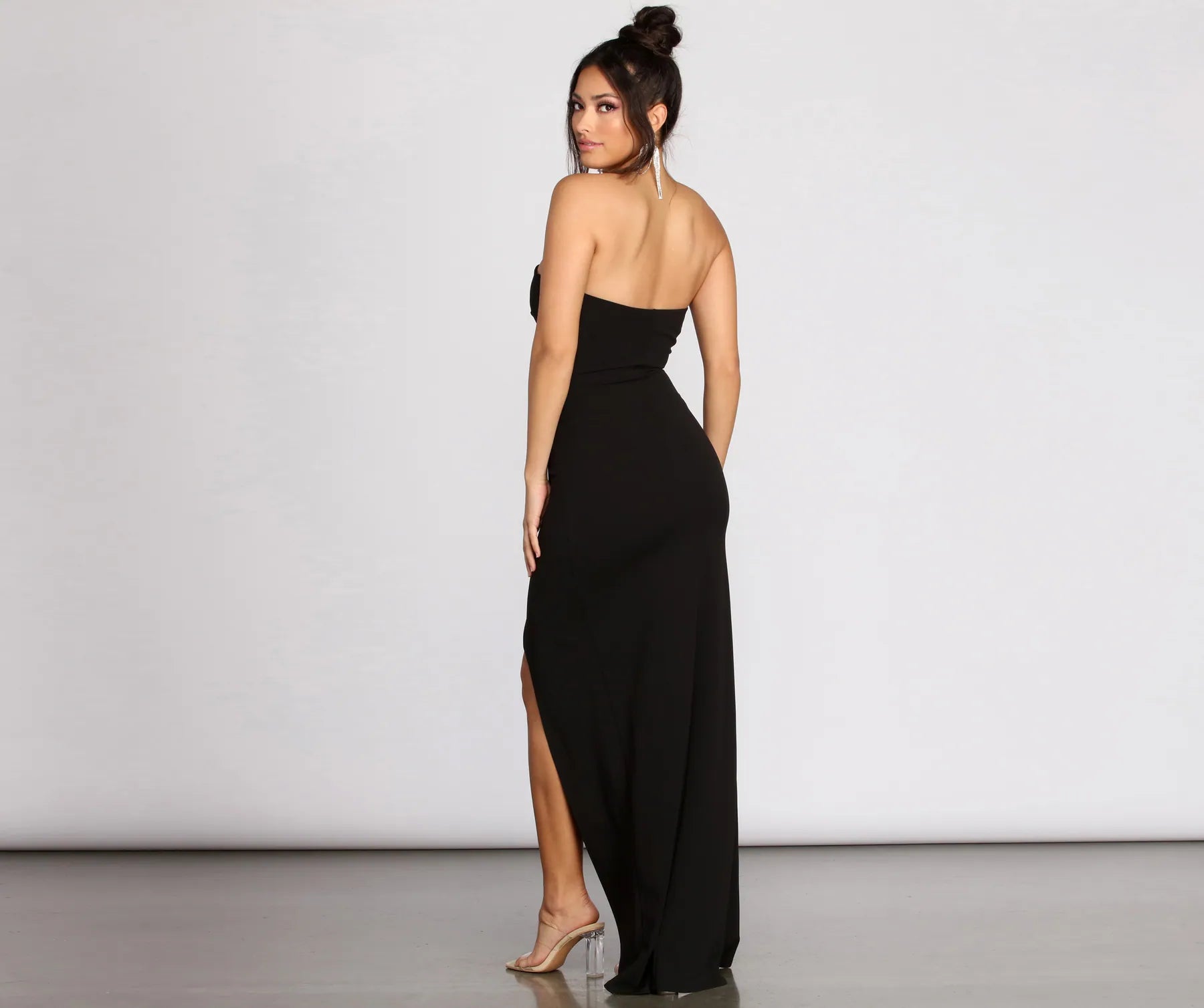 Tasha Strapless Crepe Dress - Image 6