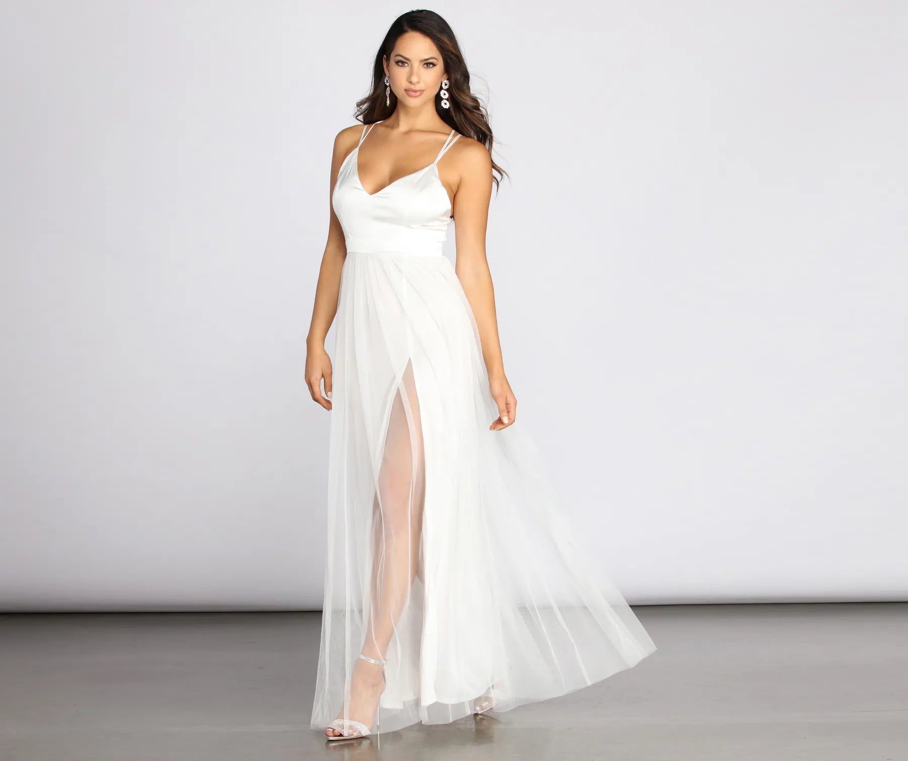 Haisley Formal Tulle And Satin Dress - Image 12