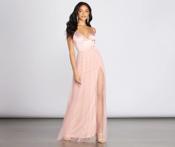 Haisley Formal Tulle And Satin Dress - Image 14