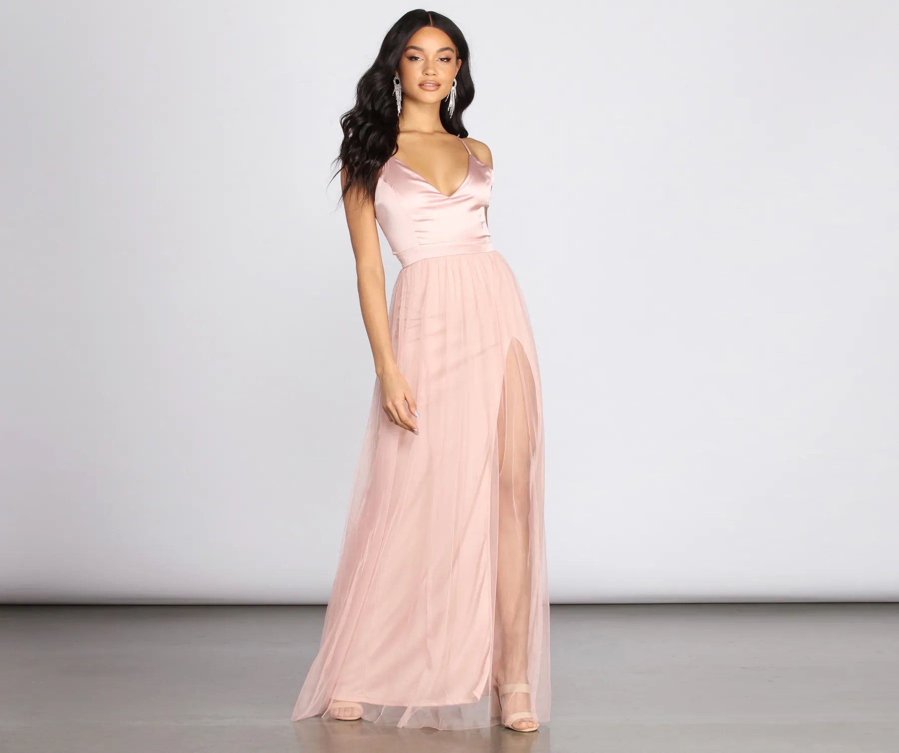 Haisley Formal Tulle And Satin Dress - Image 14