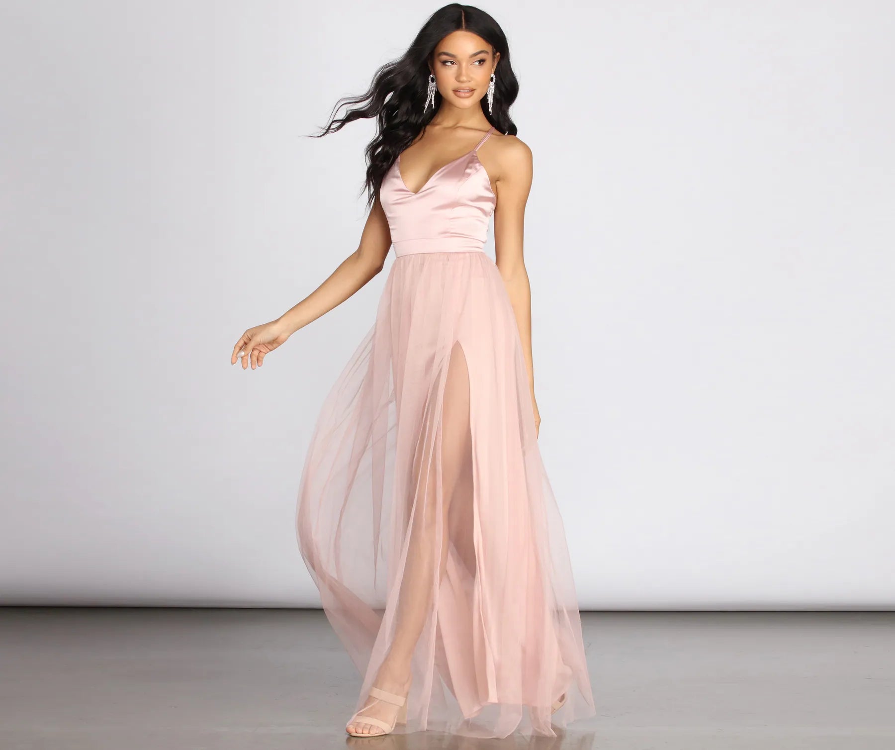 Haisley Formal Tulle And Satin Dress - Image 16