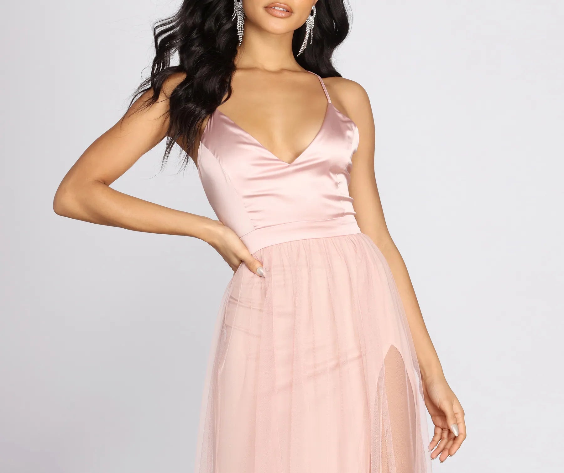 Haisley Formal Tulle And Satin Dress - Image 17