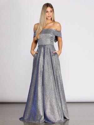 Monica Off Shoulder A-Line Dress