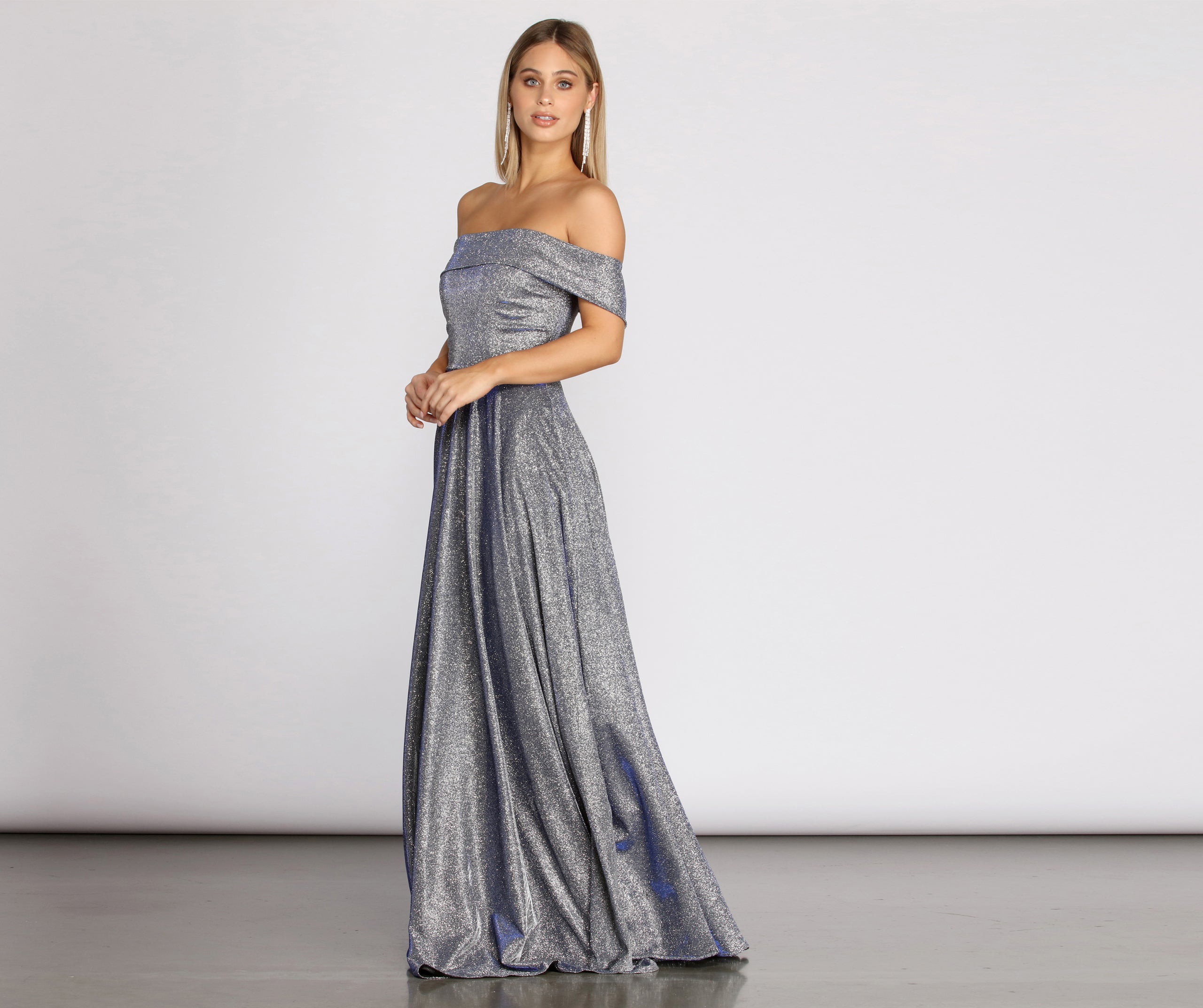 Monica Off Shoulder A-Line Dress - Image 3