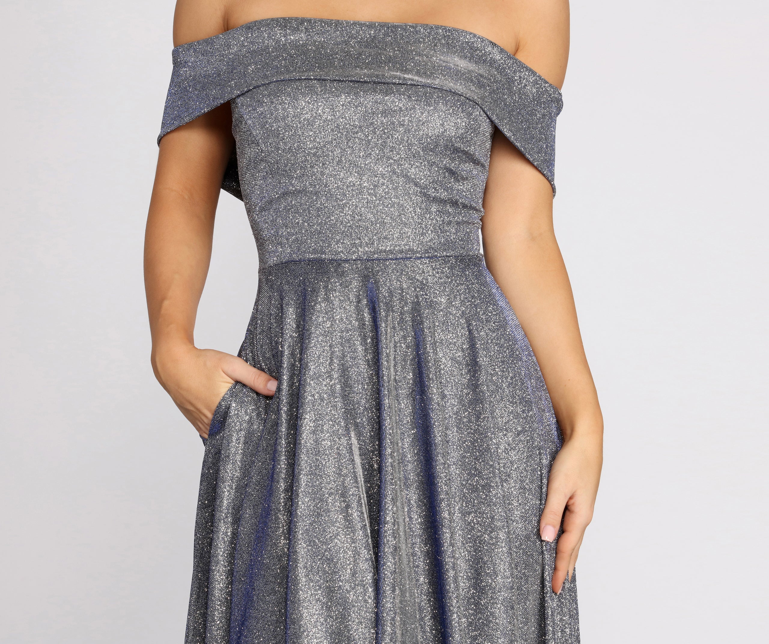 Monica Off Shoulder A-Line Dress - Image 4
