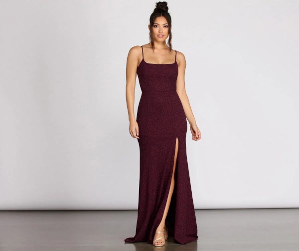 Sawyer Glitter High Slit Dress - Image 2