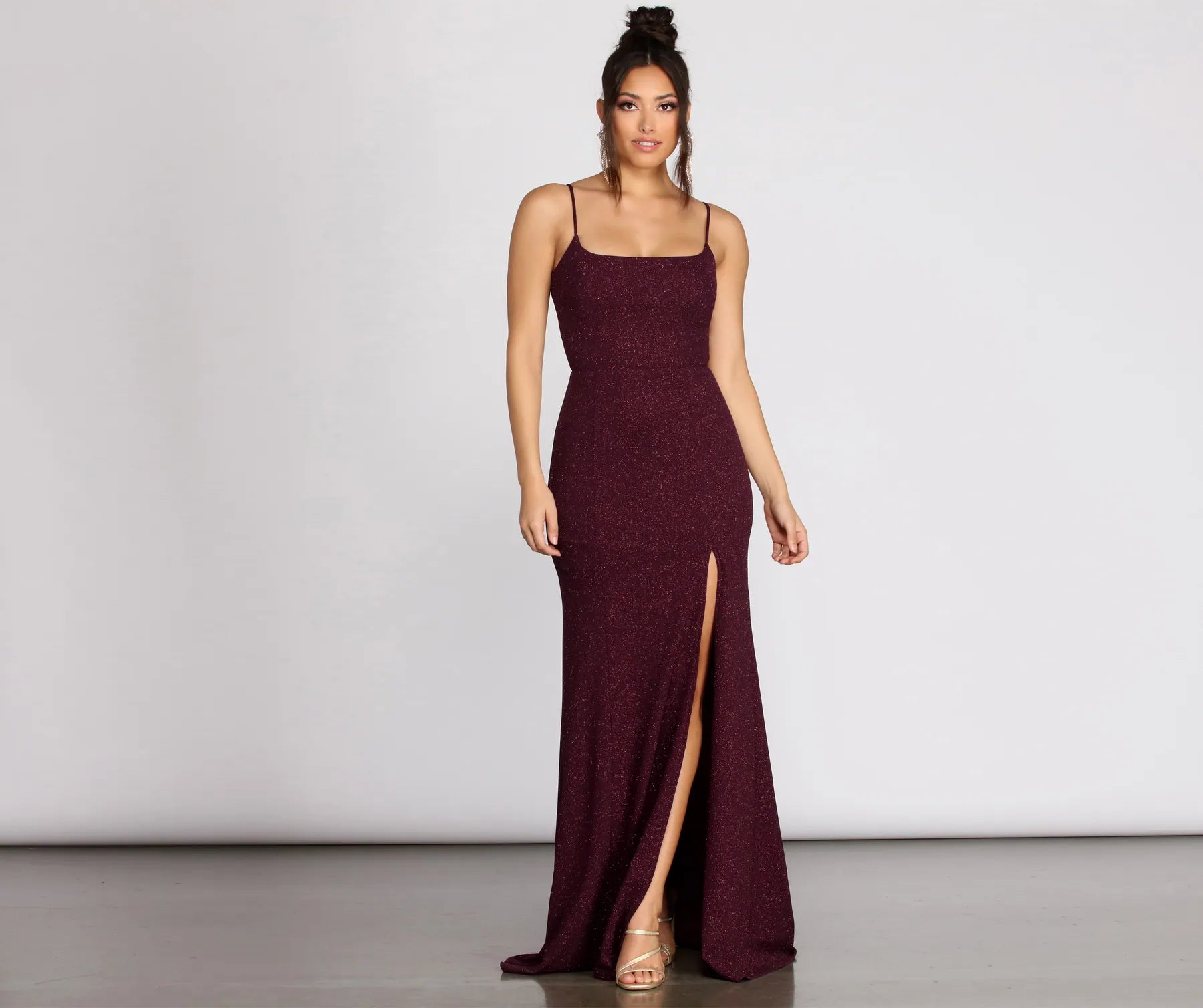 Sawyer Glitter High Slit Dress - Image 2